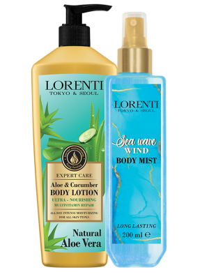 Set 2/1 Body Lotion "Aloe & Cucumber" + Body Mist "Sea Wave Wind"